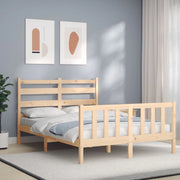 Giroletto senza Materasso-Struttura Letto 140x200 cm in Legno Massello di Pino 204270