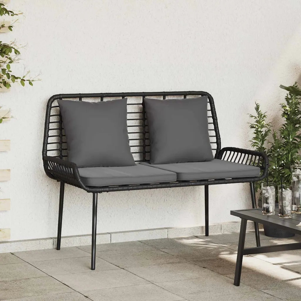 vidaXL Panchina da giardino Nero e antracite