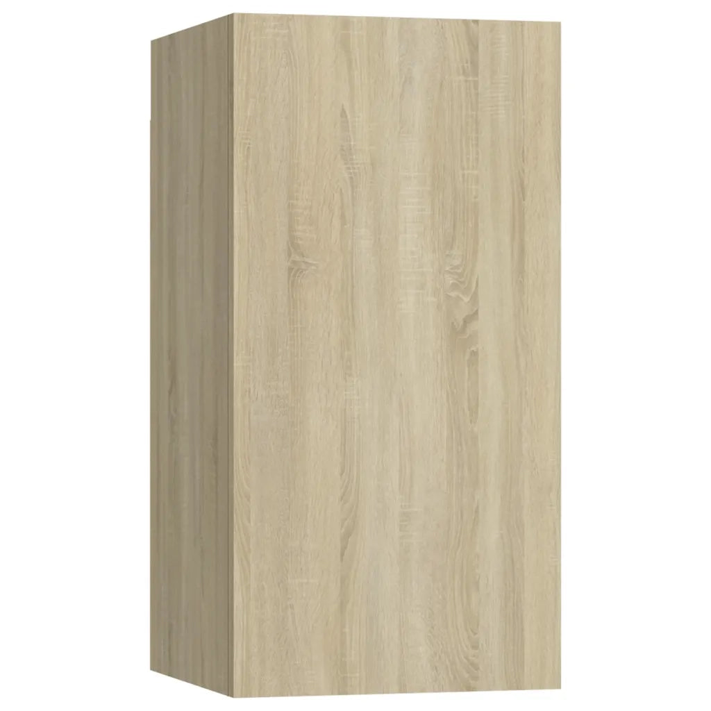 Set di Mobili Porta TV 4 pz Rovere Sonoma in Legno Multistrato 3079046