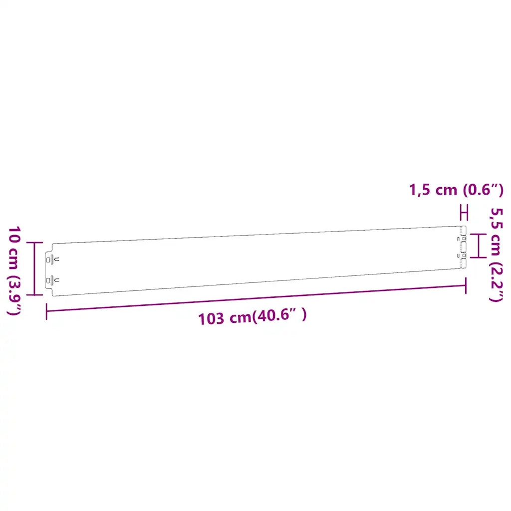 Bordure per Prato 50 pz 10x103 cm Acciaio Inossidabile CFW8230385