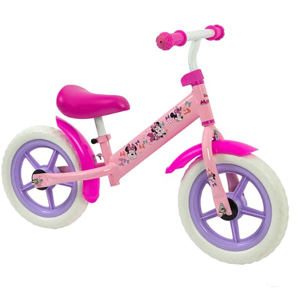 Bicicletta Senza Pedali Balance Bike per Bambini 10 Pollici Età 2-3 Anni Disney Minnie Lilla