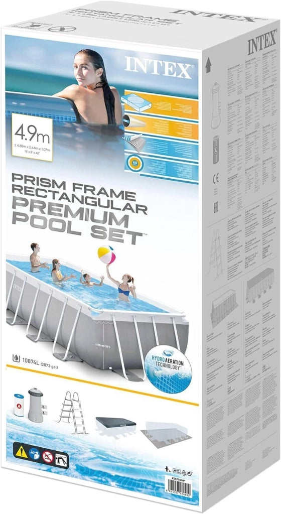 Intex 26792NP Piscina Fuori Terra Rettangolare Intex 26778 488 x 244 x 107 cm 488x244x107 cm
