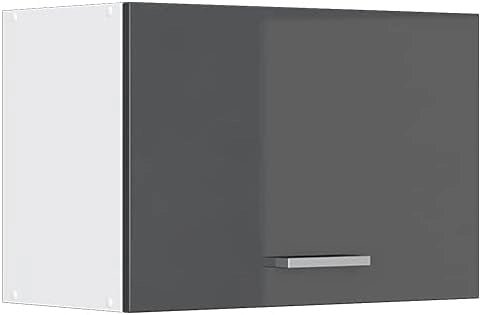 Pensile da cucina R-Line, Antracite lucido, 60 cm Piatto, per la libera combinazione all'interno di sistemi cucina modulari