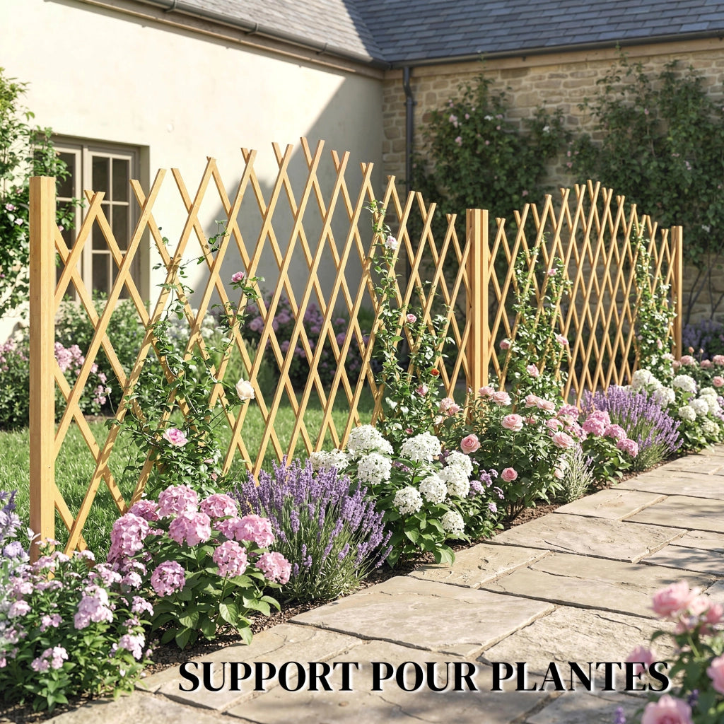 Barriere Estensibili in Legno di Pino ¨C zephmum ¨C 180x30x103 cm
