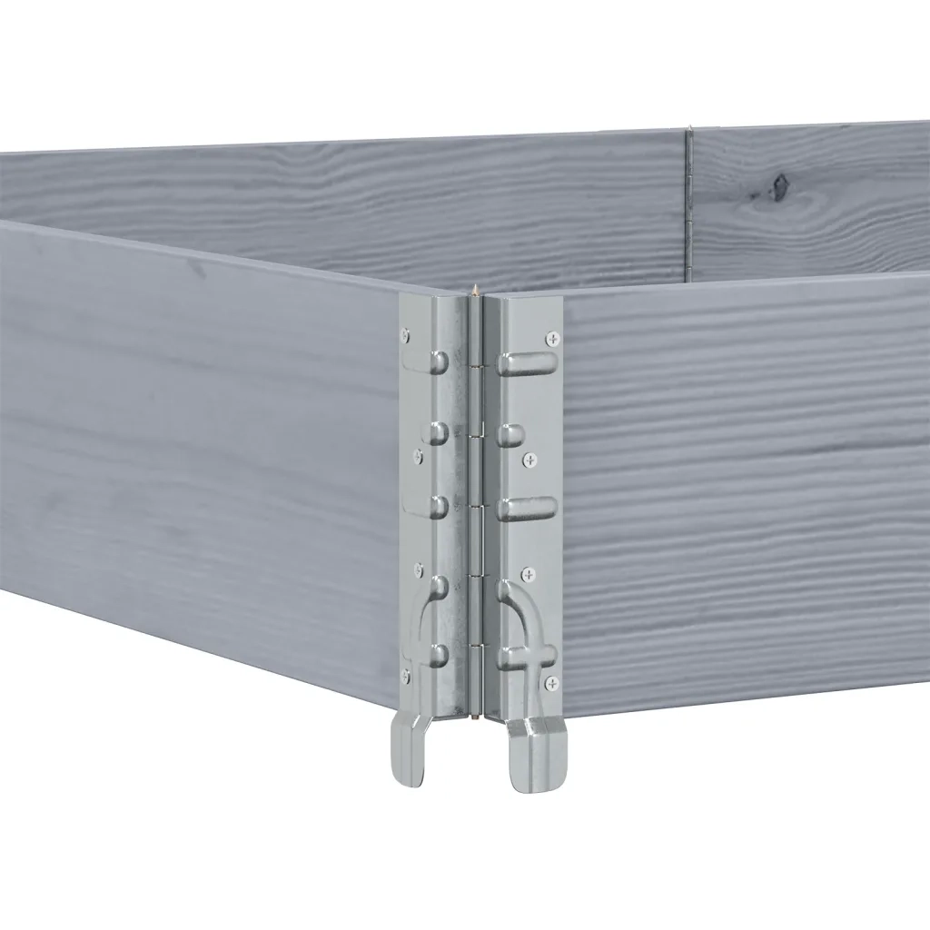 vidaXL Fioriera da Giardino Grigia 150x100 cm Legno Massello di Pino