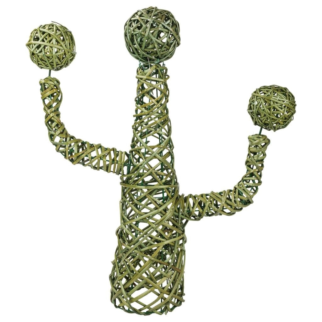Decoro midollino verde cactus 28x28x65h cm