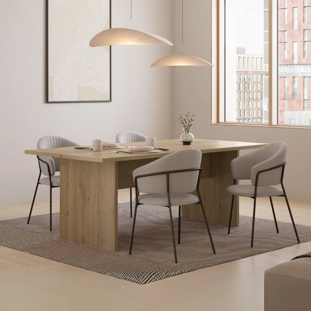 Tavolo rettangolare fisso Loana rovere cadiz 200x100x75H