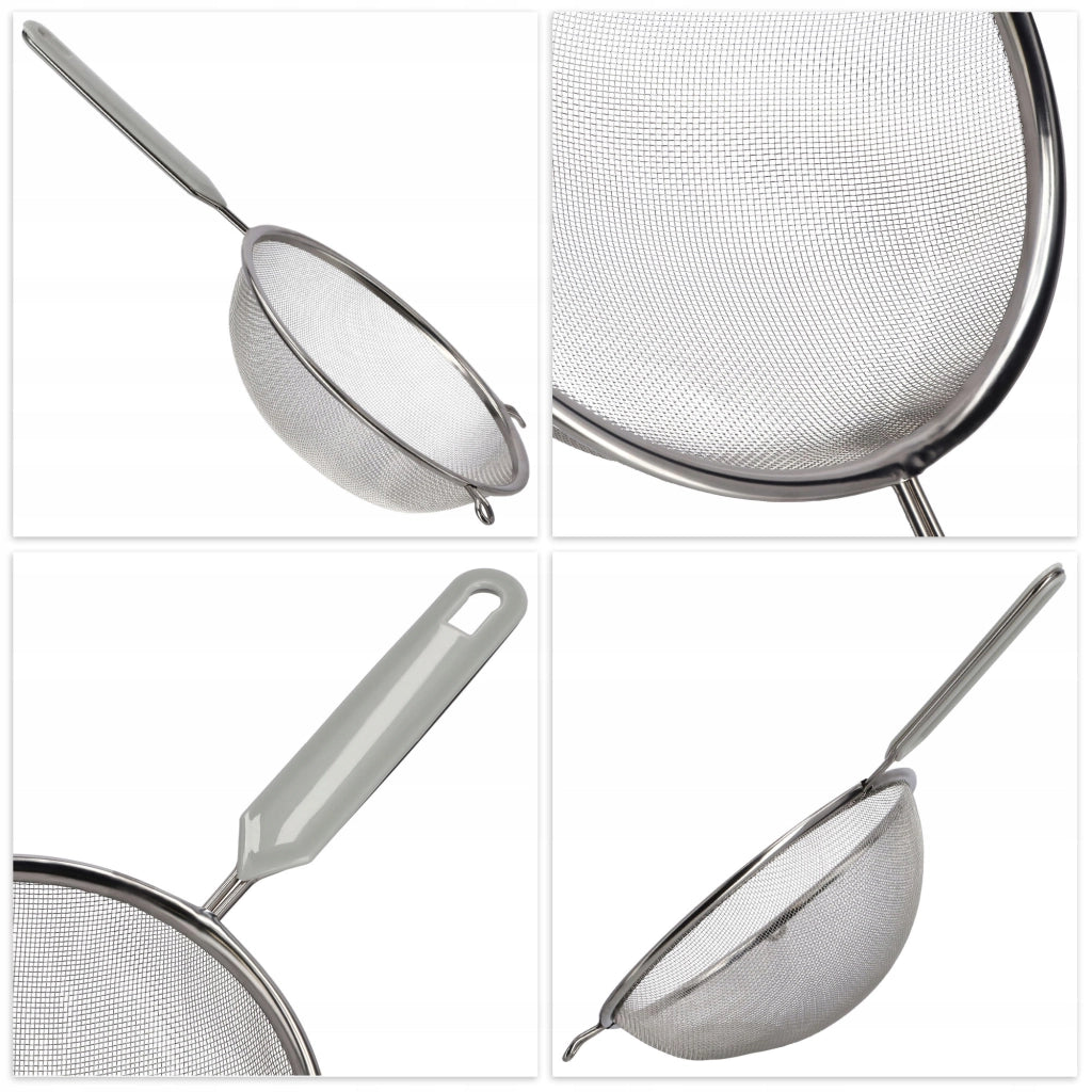 Colino da cucina KADAX con manico in acciaio per setacciare la farina, denso, 12 cm