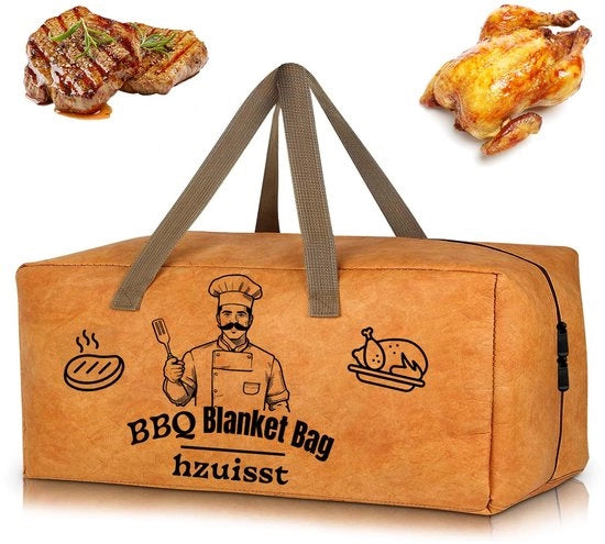 Zak di Raffreddamento per Carne, Coperta per Grill per il Raffreddamento della Carne, Sac di Raffreddamento per BBQ in Alluminio con Porta Ampia per Braciole, Pollo, Carne di Maiale, Picnic