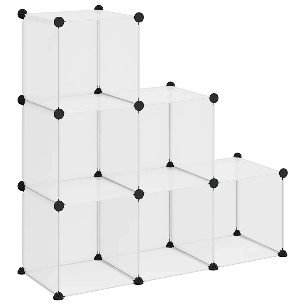 Organizzatore Portaoggetti con 6 Cubi Trasparenti in PP CFW5516578