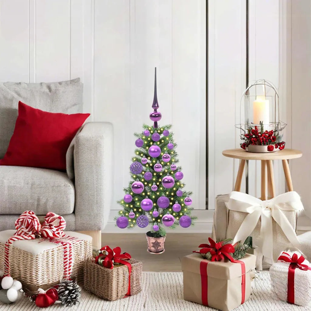 Albero di Natale con 150 LED con supporto Verde 65 cm PE 3396297