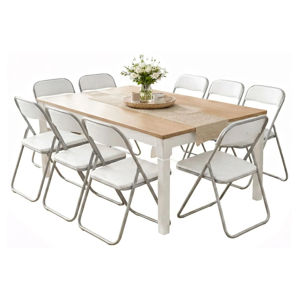 Antenore, set di Sedie 10 Sedie, Bianco
