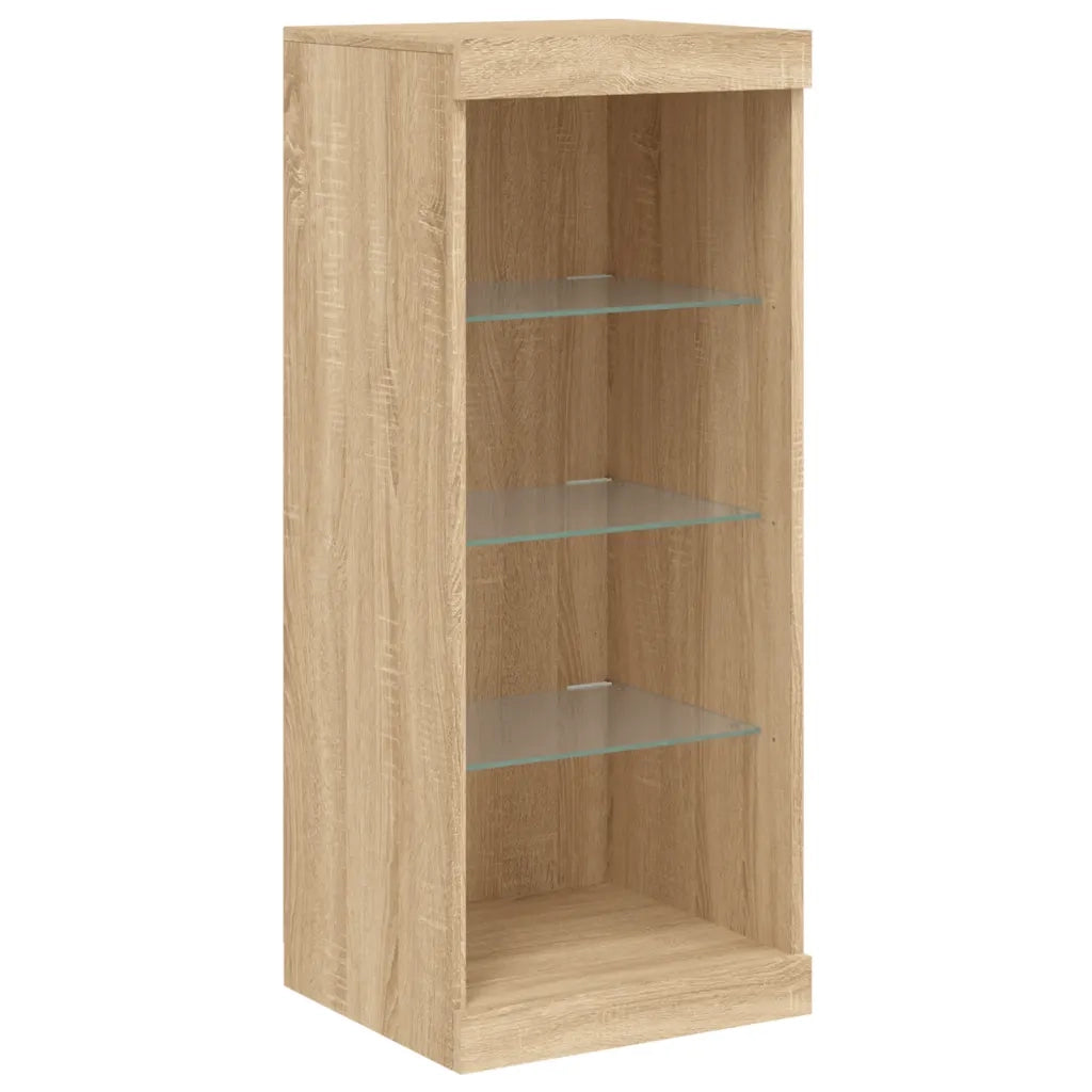 Credenza con Luci LED-Buffet-Armadio da cucina Rovere Sonoma 41x37x100 cm 870056