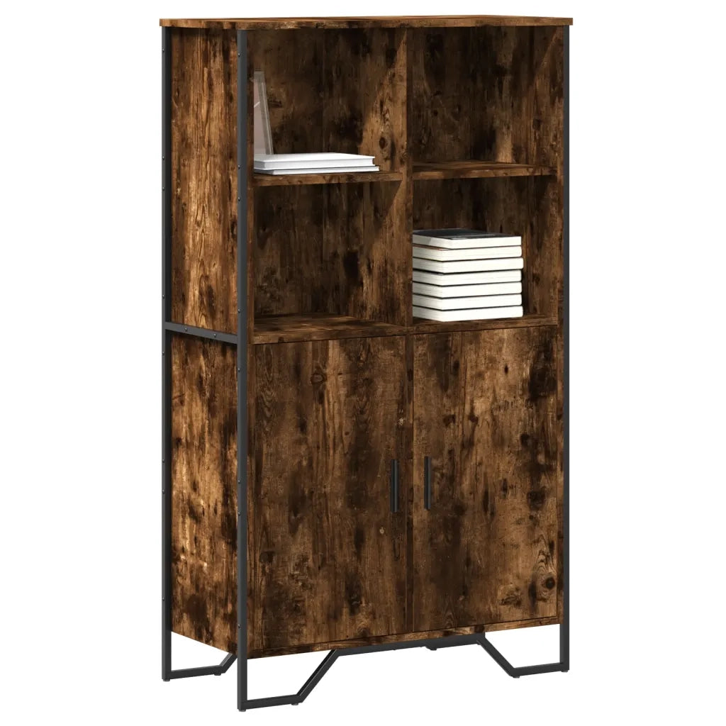 Credenza | Madia | Buffet da pranzo | Armadio da pranzo Rovere Fumo 79,5x35,5x137,5 cm in Legno Multistrato