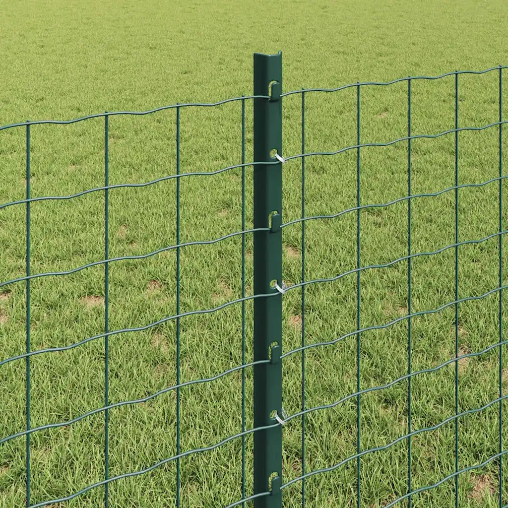 Palo della recinzione 22 pz Verde 120 cm Acciaio CFW9897738