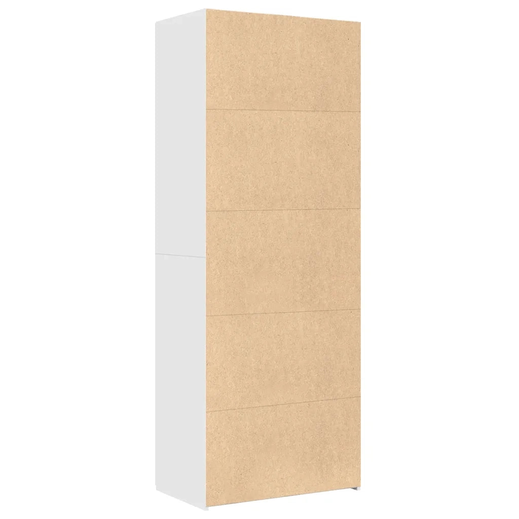 Credenza Bianca 70x42,5x185 cm in Legno Multistrato