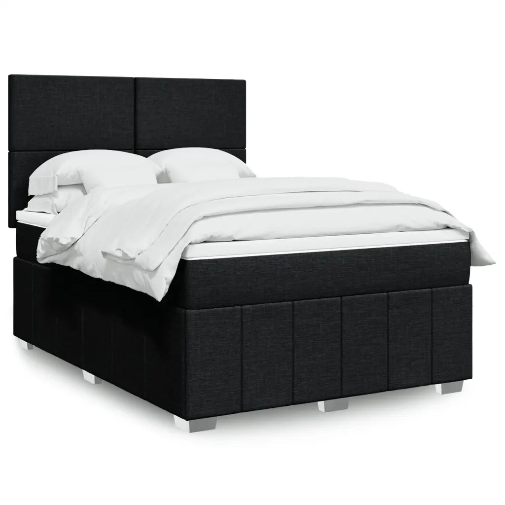 Giroletto a Molle con Materasso Nero 160x200 cm in Tessuto 3294014