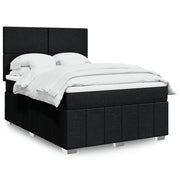 Giroletto a Molle con Materasso Nero 160x200 cm in Tessuto 3294014