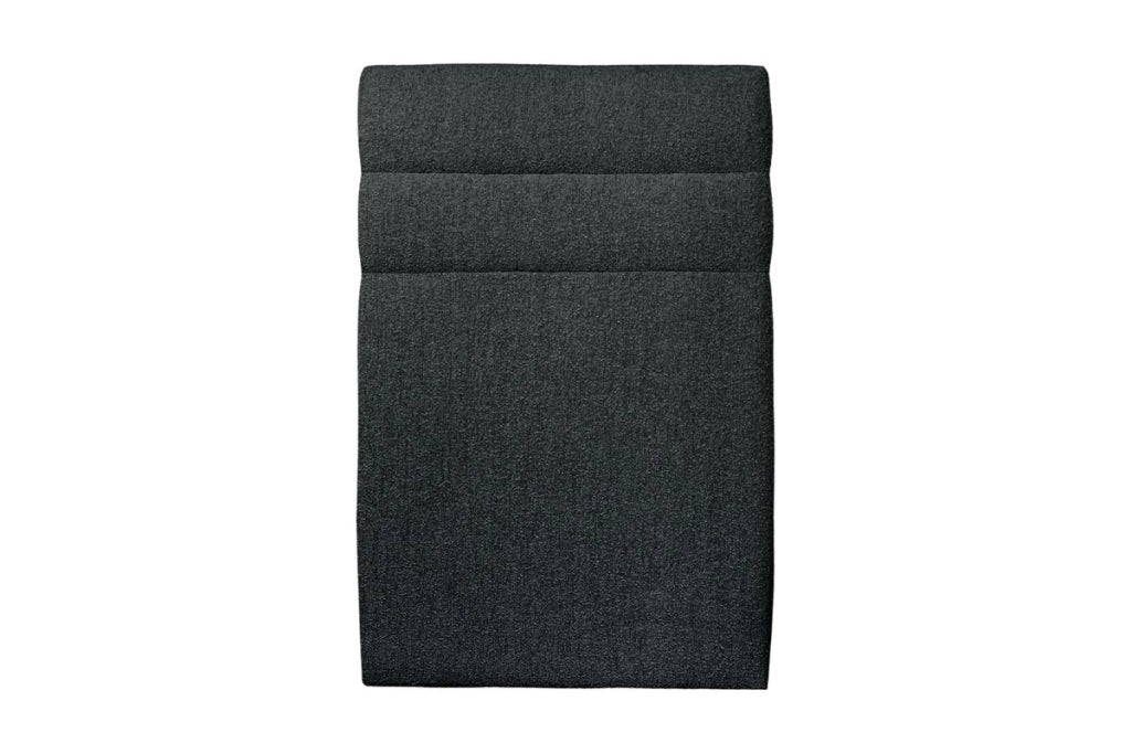 Testiera in tessuto bouclé nero con linee L90 cm