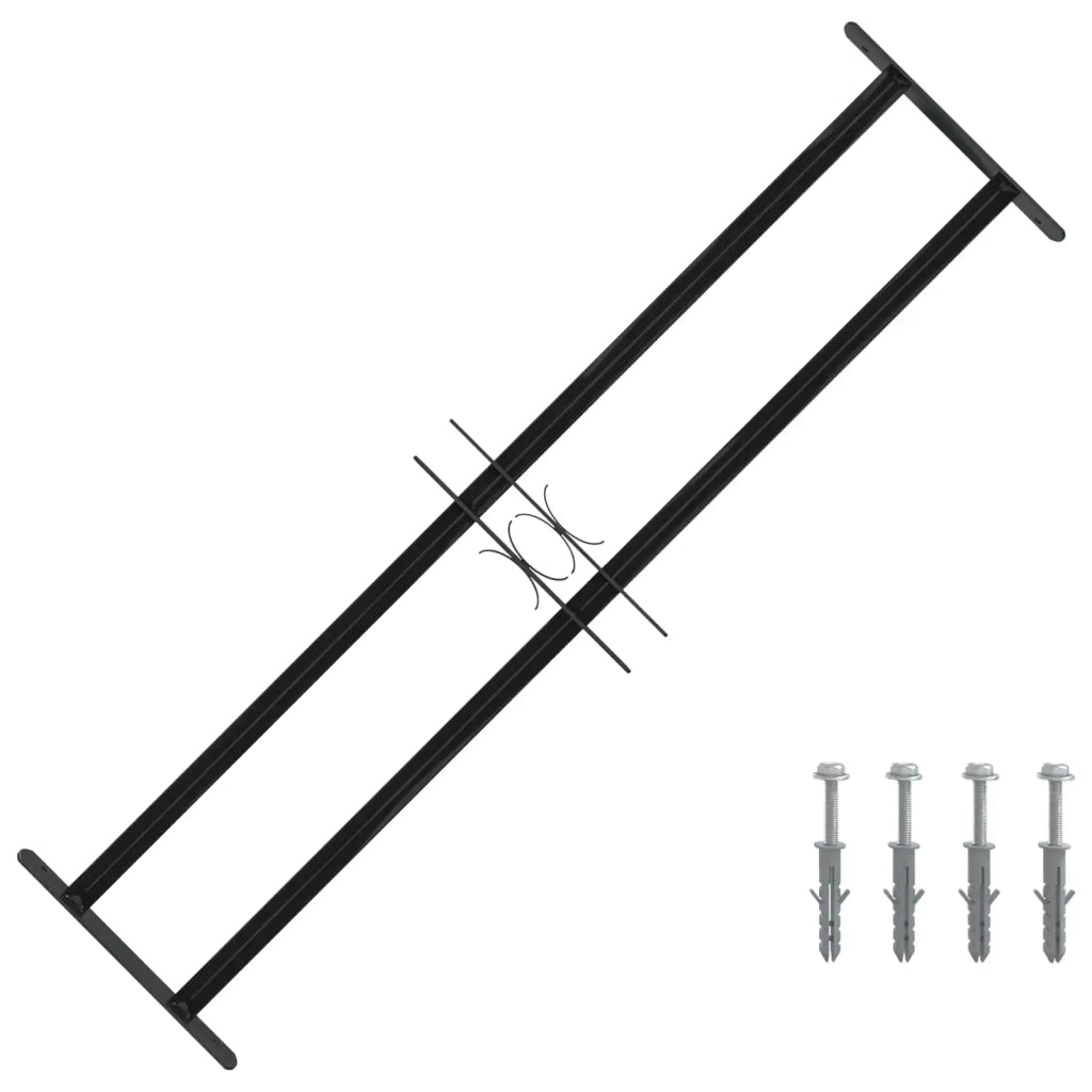 Griglia Finestra 115 x 30 cm Acciaio verniciato a polvere Nero