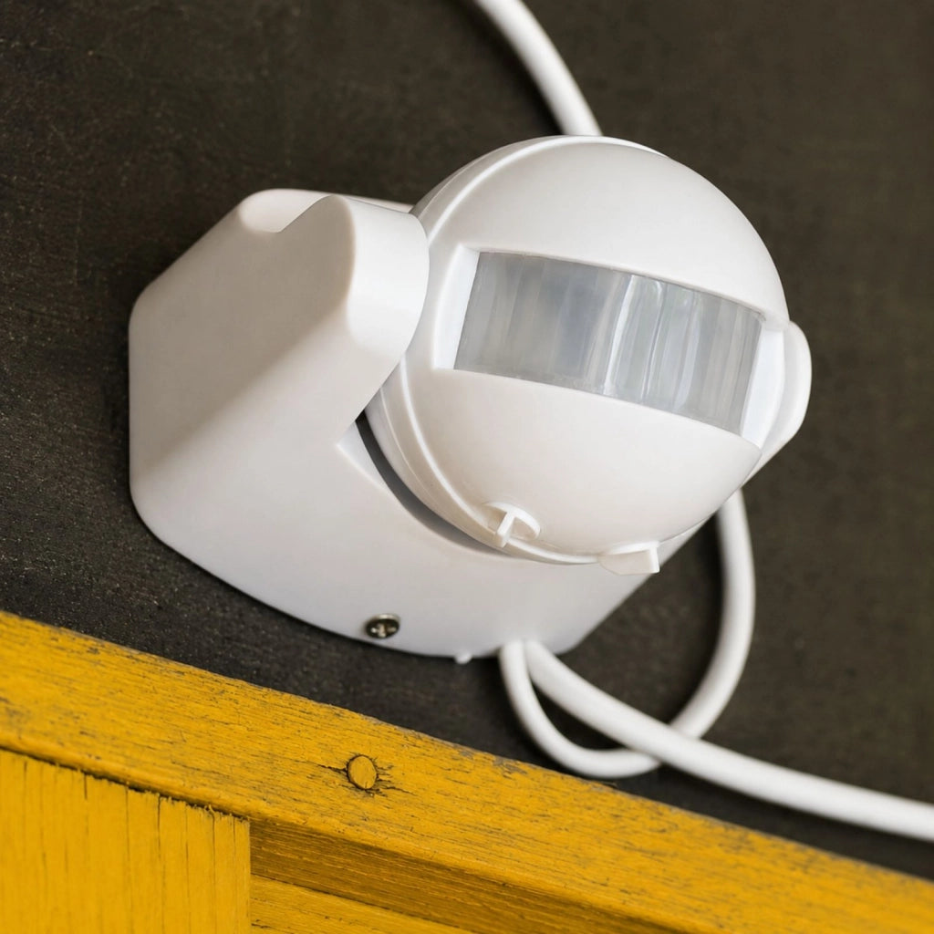 Sensore PIR Movimento Luce Crepuscolare Timer Rilevamento Presenza Infrarossi 220V Massimo 1200W IP44 Esterno Da Muro Orientabile 180 Gradi SKU-4967