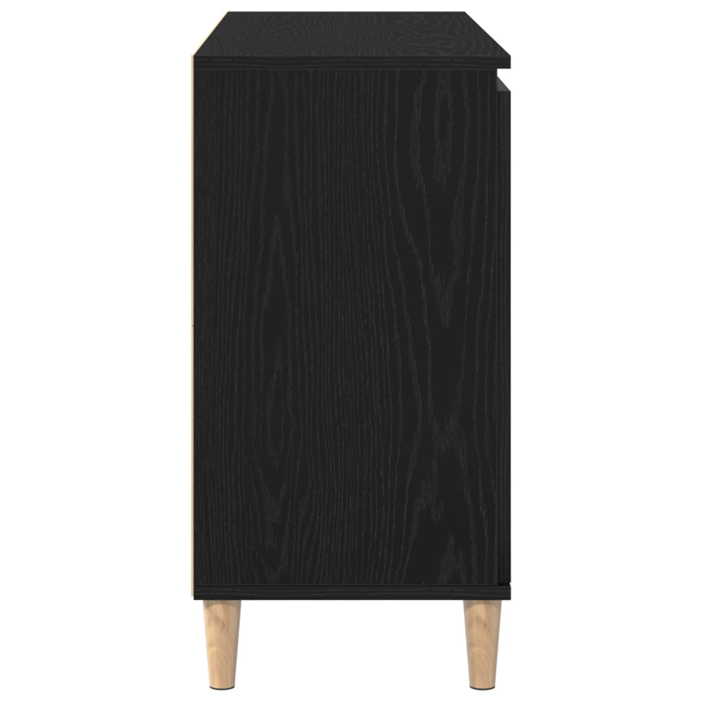 Credenza  in rovere nero 101x35x60 cm in legno ingegnerizzato