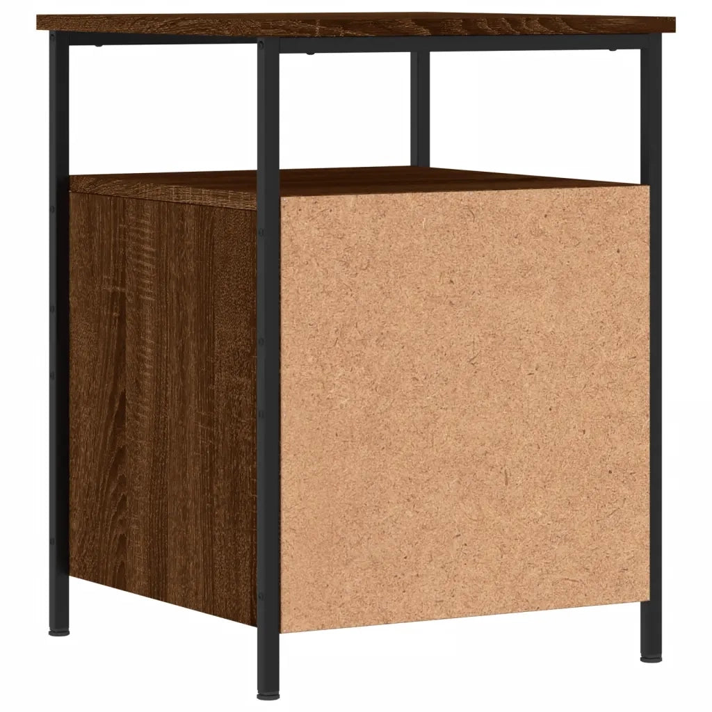 Comodino-Tavolino da notte Rovere Marrone 44x45x60 cm in Legno Multistrato