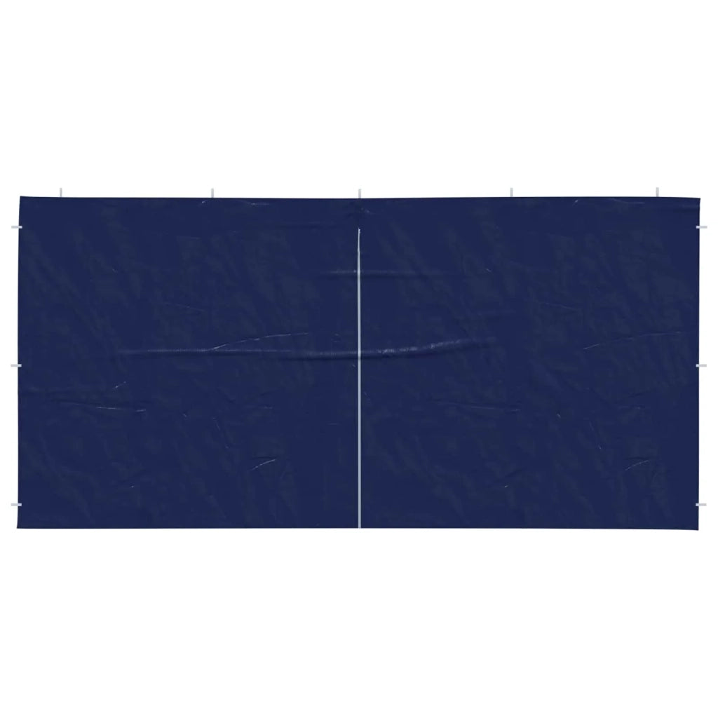 Parete per tenda da festa 2 pz Blu 400 x 195 cm PE e Acciaio CFW5672790