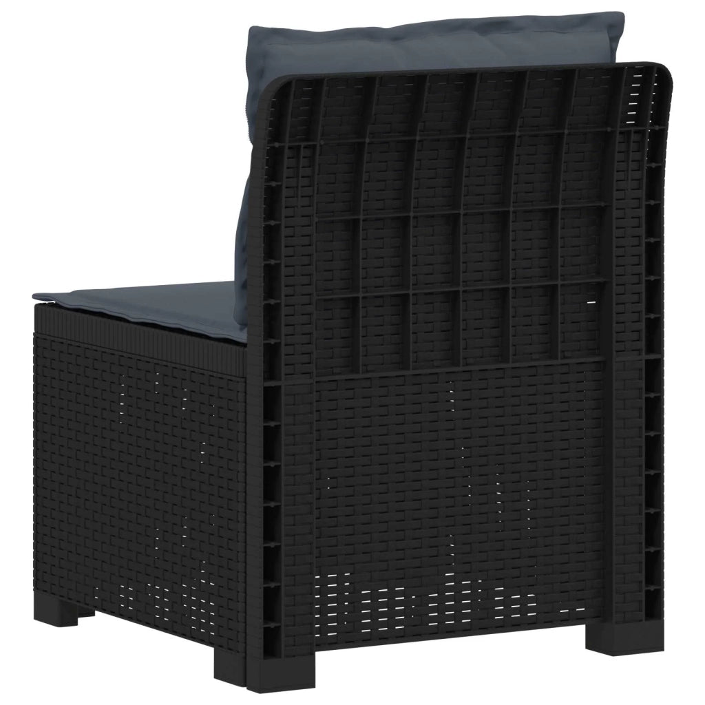 Divano da esterno-Divano da Giardino a 1 Posto con Cuscini Aspetto Rattan PP 848681