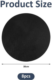 Onderzettatori in rilievo 8 pezzi - Sostegni rotondi 30 cm - Protezioni per tavolo lavabili - Resistenza a elevate temperature - Leggeri e robusti