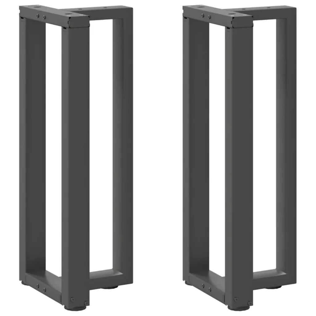 Gambe per tavolo consolle a T 2 pz Antracite 25x28x(72-73) cm Acciaio