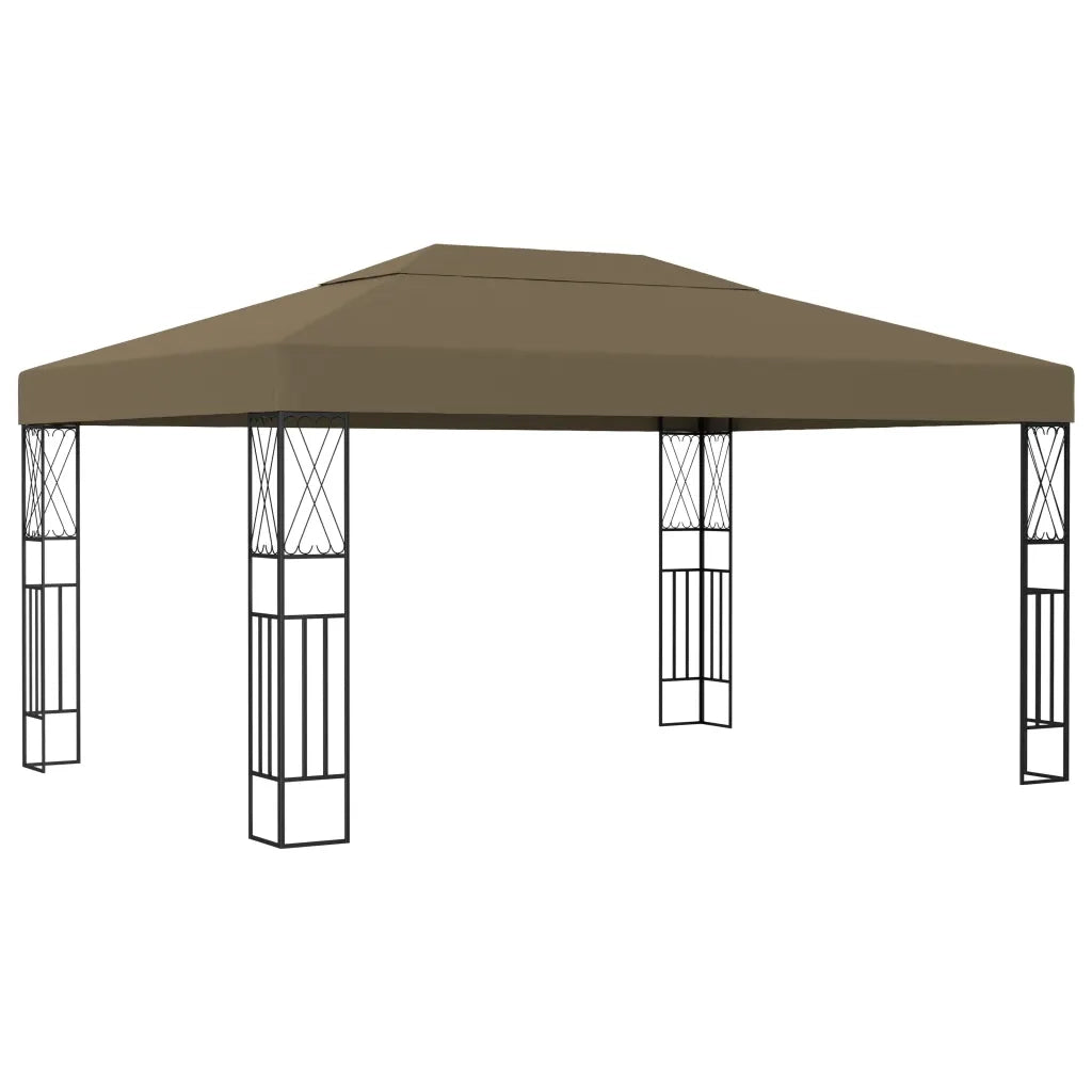 Gazebo con Luci a Stringa LED 3x4 m in Tessuto Grigio Talpa cod mxl 66074