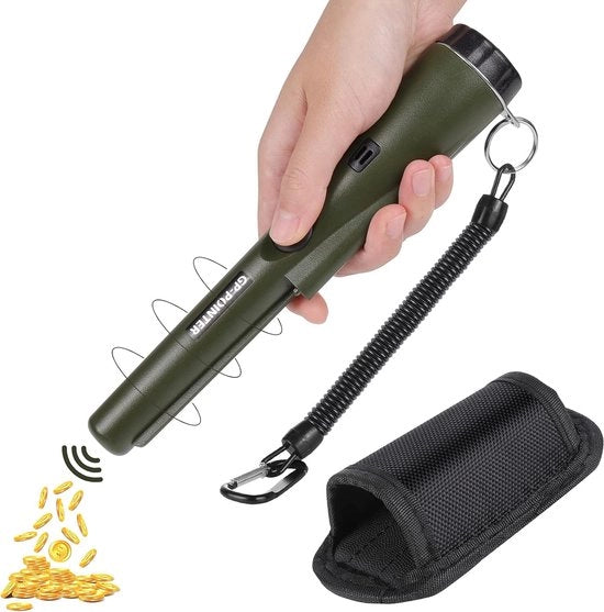 Detettore di metallo acqua resistente con indicatore LED per la caccia al tesoro