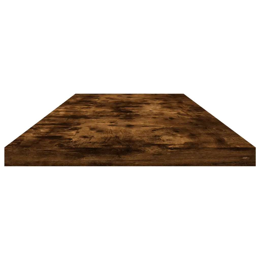 Mensole Parete 4pz Rovere Fumo 100x20x1,5 cm Legno Multistrato 838291