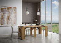 Consolle Allungabile 90-302x42x77 cm in Nobilitato Marrone