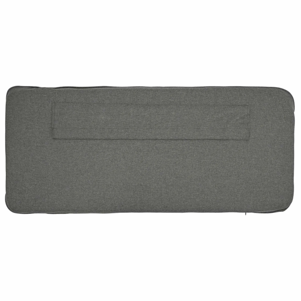 Testiera imbottita Bianco e grigio chiaro 100 cm Pino massello 880197