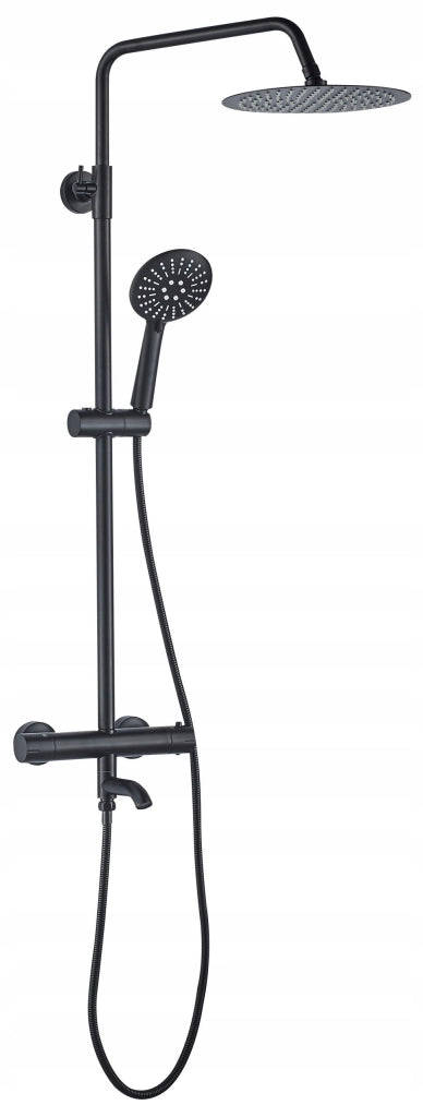 Set Doccia Da Incasso Con Termostatato Lungo Black