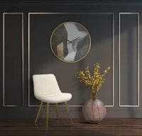 Sedia Paris Crema/Gold Set 2 Pz cm 51X59X79