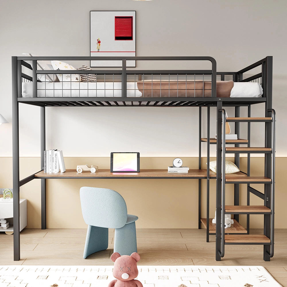 Letto a castello - Xylo - 90x200 cm metallo nero