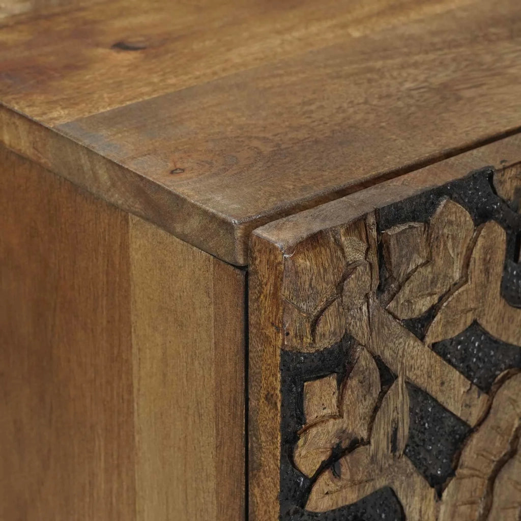 Credenza Marrone 90 x 33,5 x 75 cm Legno di mango massello