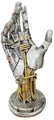 Decorazione Cyberpunk a forma di Mano meccanica in Argento - Stand per Controller da Gioco - Accessorio per Tavolo da Gioco in Hars - Ideale per Camere, Tavoli, Pannelli e Decorazione Interna