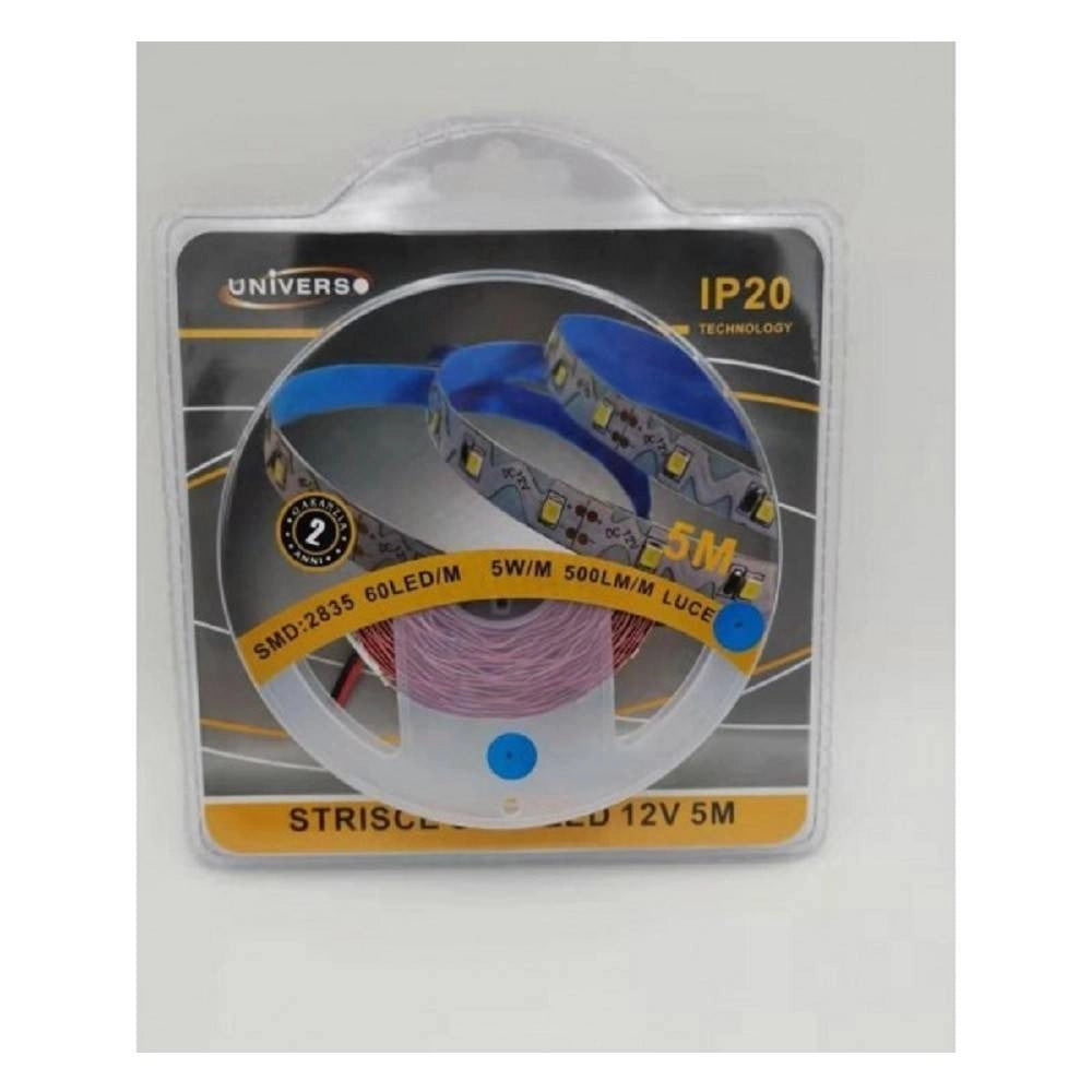 Trade Shop - Striscia Flessibile Strip Led Modellabile 5mt Smd 2835 Vari Toni Luce 2835-12v-s - -blu      -