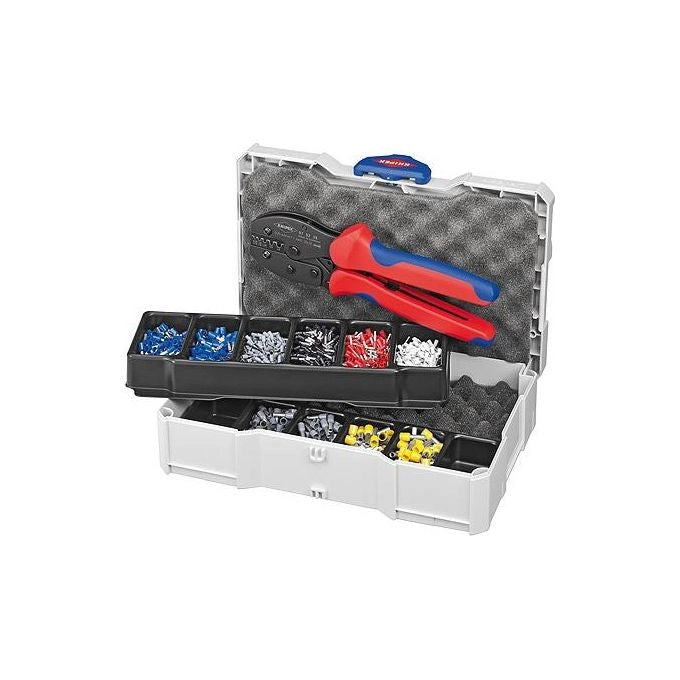 Knipex 97 90 23 pinza crimpatrice Set di utensili/attrezzi Blu, Rosso