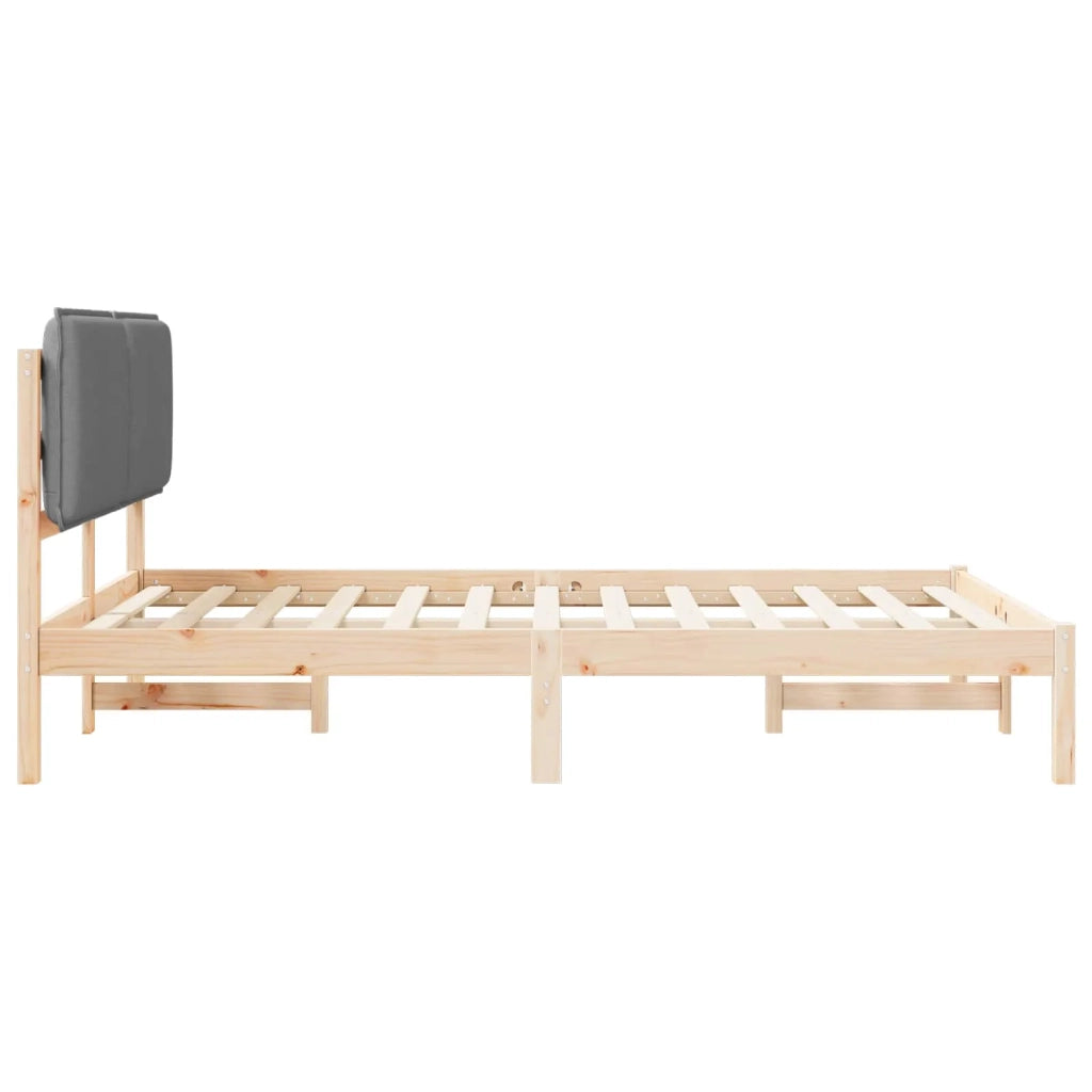 Letto con Testiera Rivestita Grigio chiaro 120 x 190 cm 877854