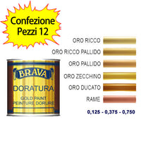 Vernice doratura rame naturale a pennello ml 125 brava confezione pezzi 12