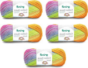 Seta Cotone Veloce Batik - 100% Cotone - Arancione Verde Blu Viola - 100 g/260 m