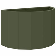 Fioriera | Cassetta per fiori | Vaso Verde oliva 60 x 30 x 35 cm Acciaio