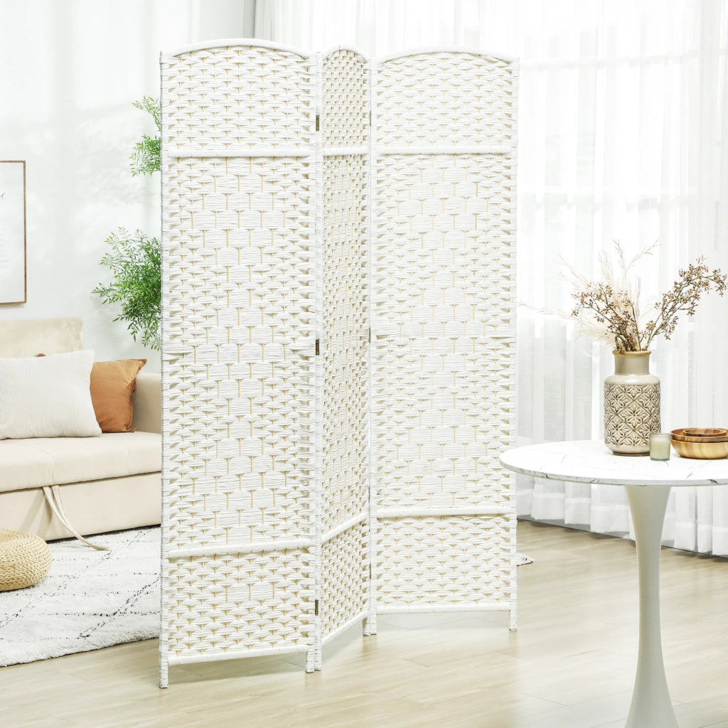 Paravento in legno 3 ante ¨C zephmum ¨C bianco 135x180 cm