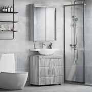 Set di mobili per il bagno con lo scaffale TULUM Grigio Sonoma