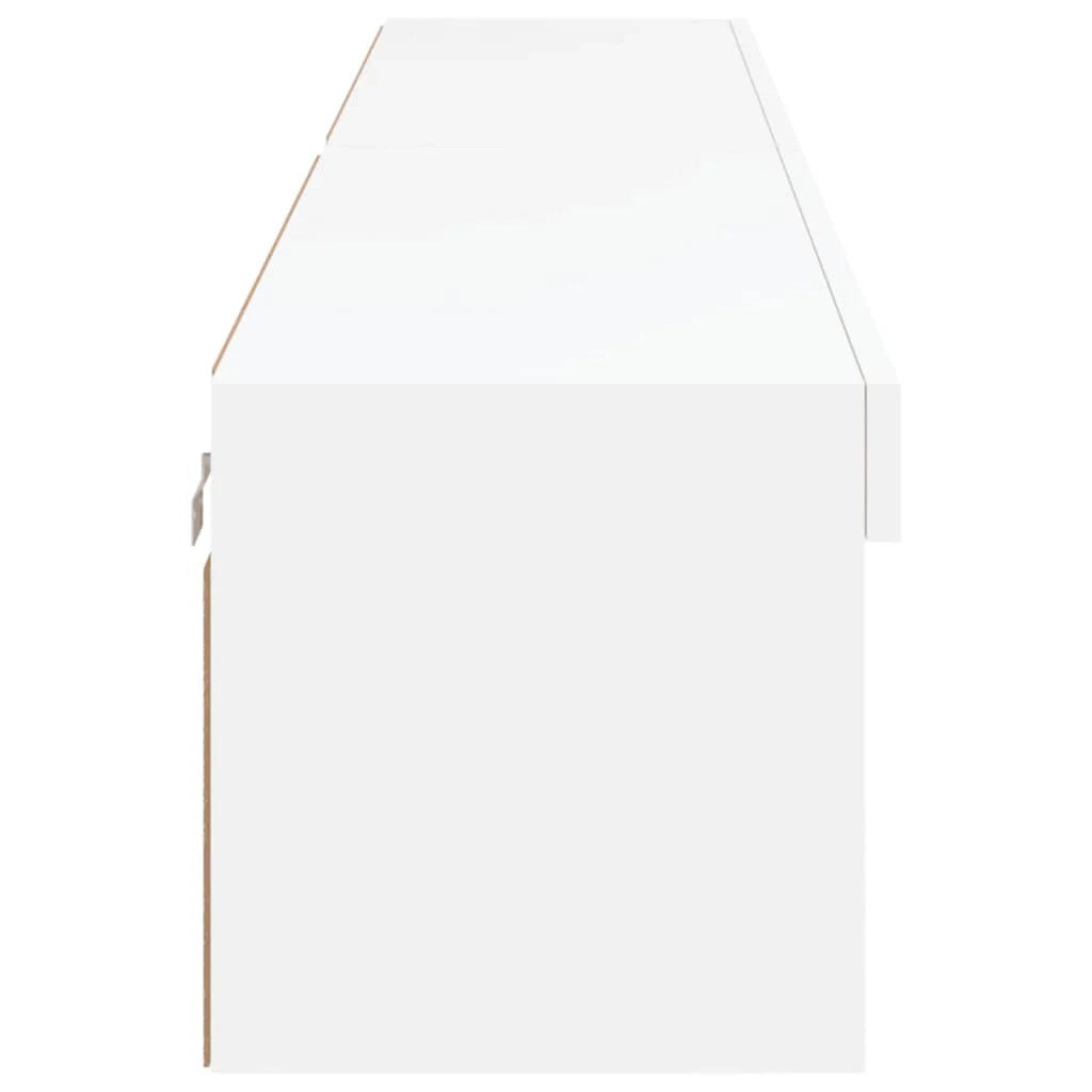 Mobile TV multimediale mensola TV credenza mobile TV per sala da pranzo soggiorno camera da letto con luci LED 2 pezzi 100 x 30 x 30 cm bianco 02_0028828